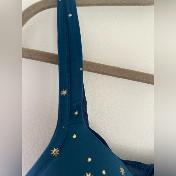 Cacique full coverage Underwire Push Up Sexy Bra in Blue Shooting Stars Sz 42DD - Picture 4 of 10